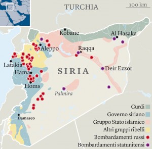 cartina del quadro di intervento militare di Internazionale