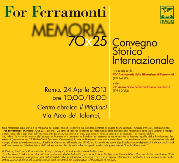 convegno su Ferramonti
